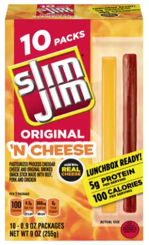 Slim Jim Snack Packages Export